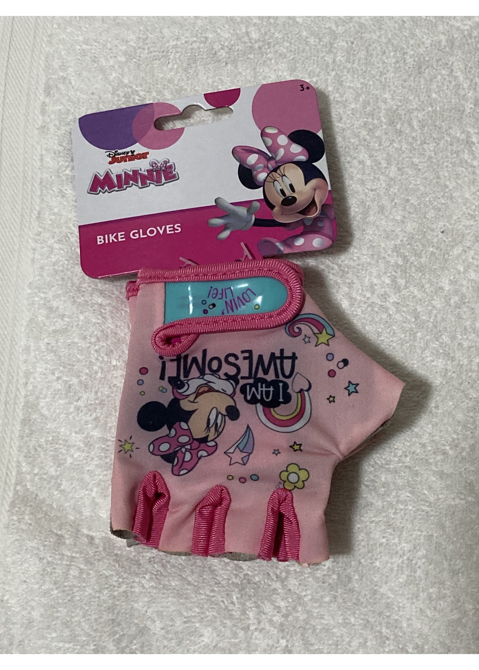 Disney Rękawiczki rowerowe Myszka Minnie od Disney w kolorze różowym