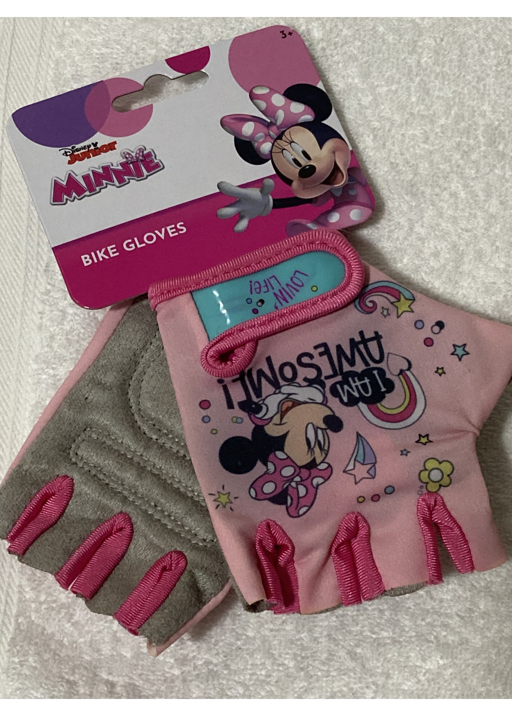 Disney Rękawiczki rowerowe Myszka Minnie od Disney w kolorze różowym