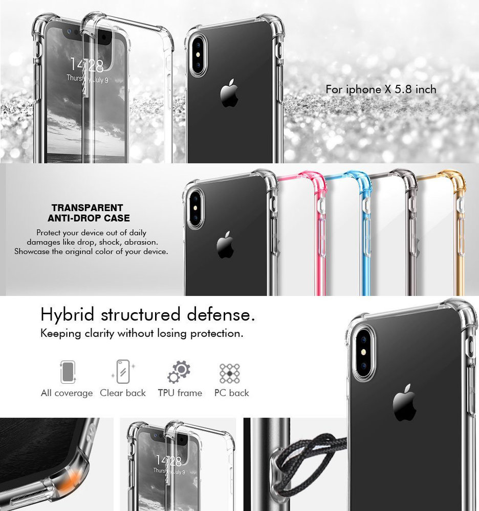 ShieldCase® ShieldCase Shock Hülle iPhone X / Xs transparent ShieldCase® ShieldCase Shock Hülle iPhone X / Xs transparent