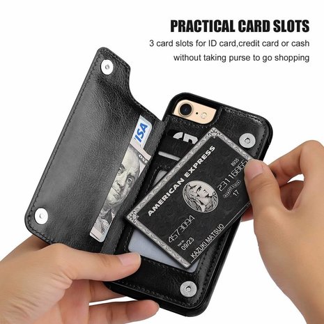 ShieldCase® ShieldCase iPhone 7 / iPhone 8 Wallet Case (schwarz)