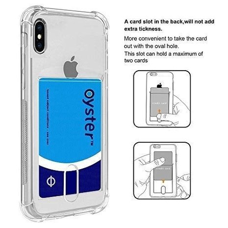 ShieldCase® ShieldCase iPhone Xs Shock Case mit Kartenfach (durchsichtig)