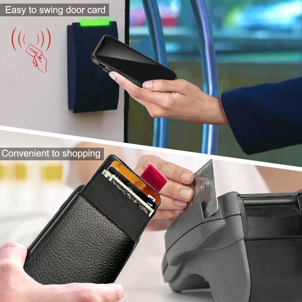 ShieldCase® ShieldCase Lederhülle mit Kartenfach für iPhone X / Xs