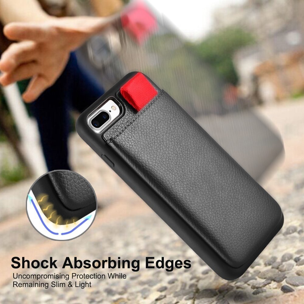 ShieldCase® ShieldCase Lederhülle mit Kartenfach iPhone 7 Plus / 8 Plus ShieldCase® ShieldCase Lederhülle mit Kartenfach iPhone 7 Plus / 8 Plus