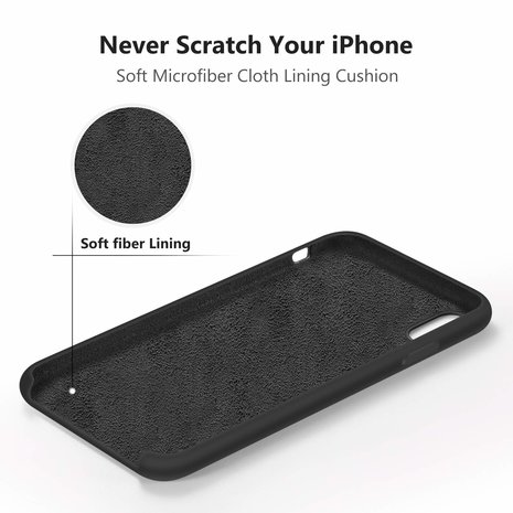 ShieldCase® Shieldcase iPhone X /  Xs Hülle Silikon (schwarz)