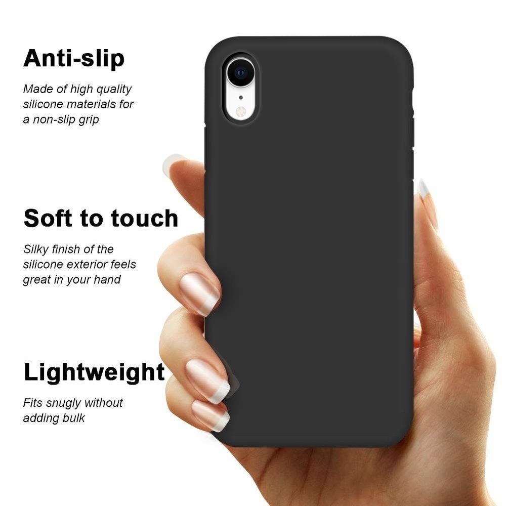 ShieldCase® Shieldcase iPhone Xr Hülle Silikon (schwarz)