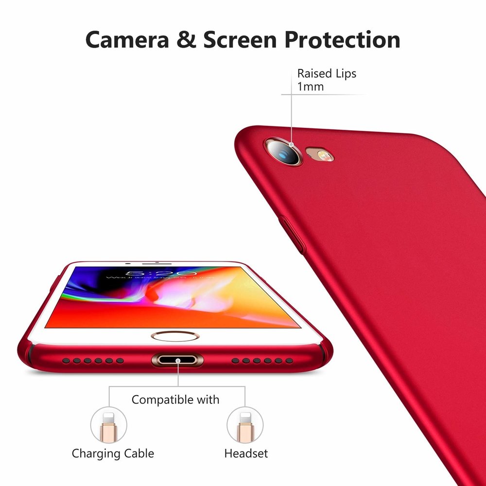 ShieldCase® Shieldcase iPhone 7 / iPhone 8 Ultra Slim Case (rot)