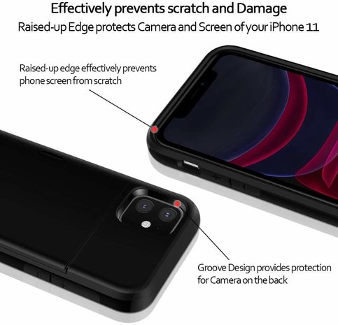 ShieldCase® ShieldCase Kartenhalter Hülle mit Schieber iPhone 11 (schwarz) ShieldCase® ShieldCase Kartenhalter Hülle mit Schieber iPhone 11 (schwarz)