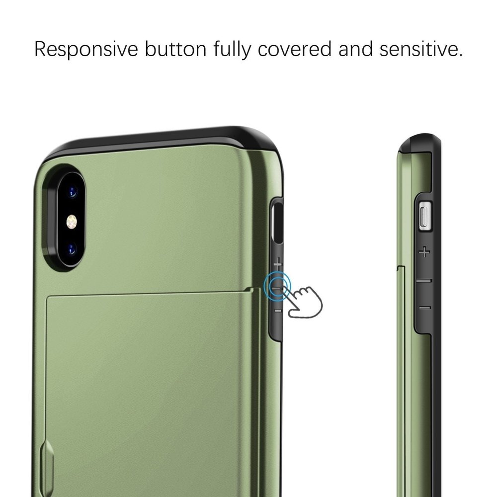 ShieldCase® ShieldCase Kartenhalter Hülle mit Schieber iPhone X / Xs (grün) ShieldCase® ShieldCase Kartenhalter Hülle mit Schieber iPhone X / Xs (grün)