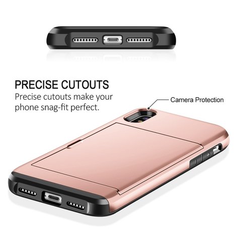 ShieldCase® ShieldCase Kartenhalter Hülle mit Schieber iPhone X / Xs (Roségold) ShieldCase® ShieldCase Kartenhalter Hülle mit Schieber iPhone X / Xs (Roségold)