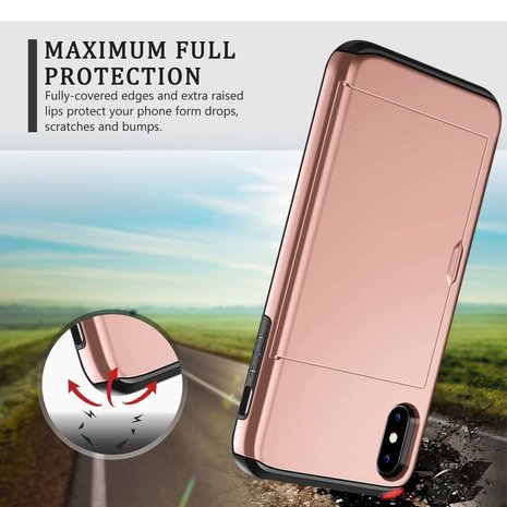 ShieldCase® ShieldCase Kartenhalter Hülle mit Schieber iPhone X / Xs (Roségold) ShieldCase® ShieldCase Kartenhalter Hülle mit Schieber iPhone X / Xs (Roségold)