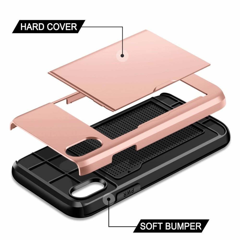 ShieldCase® ShieldCase Kartenhalter Hülle mit Schieber iPhone Xr (Roségold) ShieldCase® ShieldCase Kartenhalter Hülle mit Schieber iPhone Xr (Roségold)