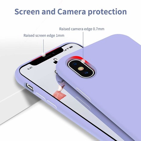 ShieldCase® ShieldCase iPhone X / Xs  Hülle Silikon (lila)