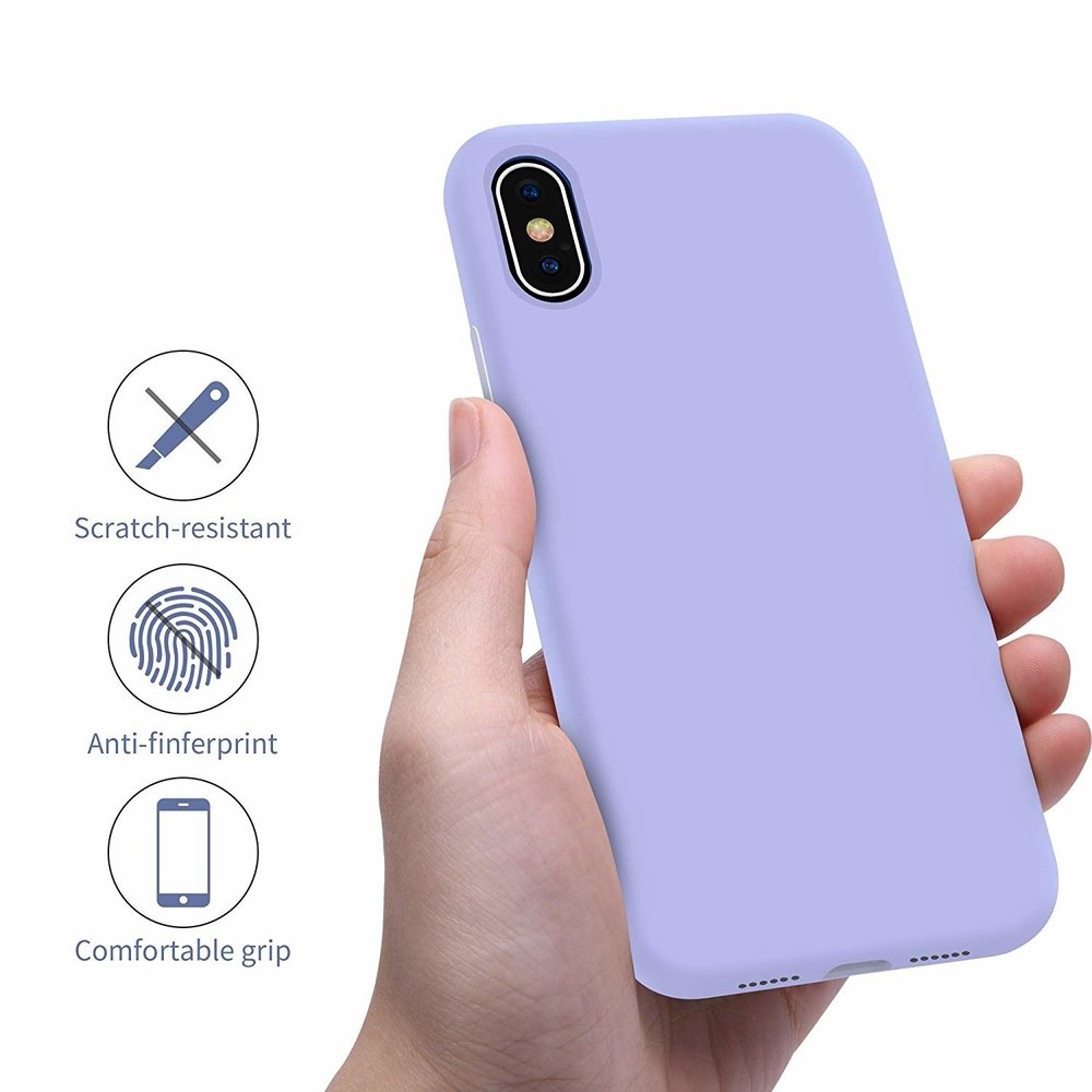 ShieldCase® ShieldCase iPhone X / Xs  Hülle Silikon (lila)