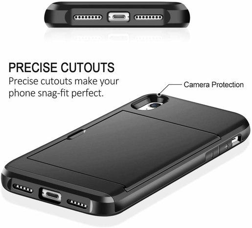 ShieldCase® Shieldcase Kartenetui mit Schieber iPhone Xr (schwarz) ShieldCase® Shieldcase Kartenetui mit Schieber iPhone Xr (schwarz)