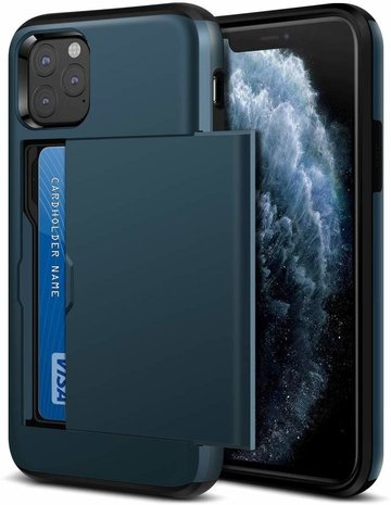 ShieldCase® ShieldCase Kartenhalter Hülle mit Schieber iPhone 11 Pro Max (dunkelblau) ShieldCase® ShieldCase Kartenhalter Hülle mit Schieber iPhone 11 Pro Max (dunkelblau)