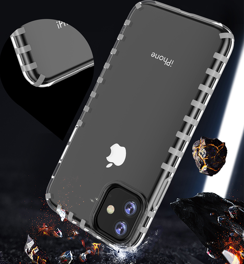 ShieldCase® ShieldCase Gestreifte Transparente Hülle iPhone 11