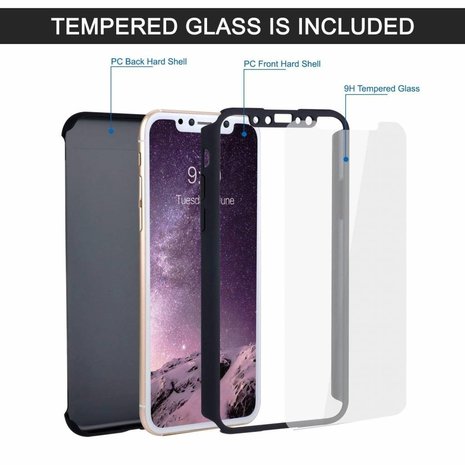 ShieldCase® Shieldcase iPhone X / Xs 360 Hülle