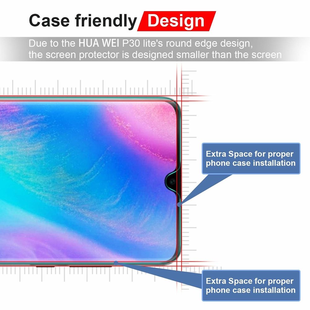 ShieldCase® ShieldCase Huawei P30 Lite Displayschutzfolie aus gehärtetem Glas ShieldCase® ShieldCase Huawei P30 Lite Displayschutzfolie aus gehärtetem Glas