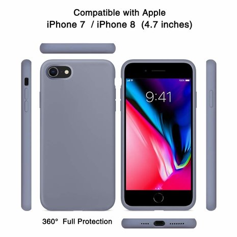 ShieldCase® ShieldCase iPhone 7 / iPhone 8 Hülle Silikon (levendelgrau) ShieldCase® ShieldCase iPhone 7 / iPhone 8 Hülle Silikon (levendelgrau)