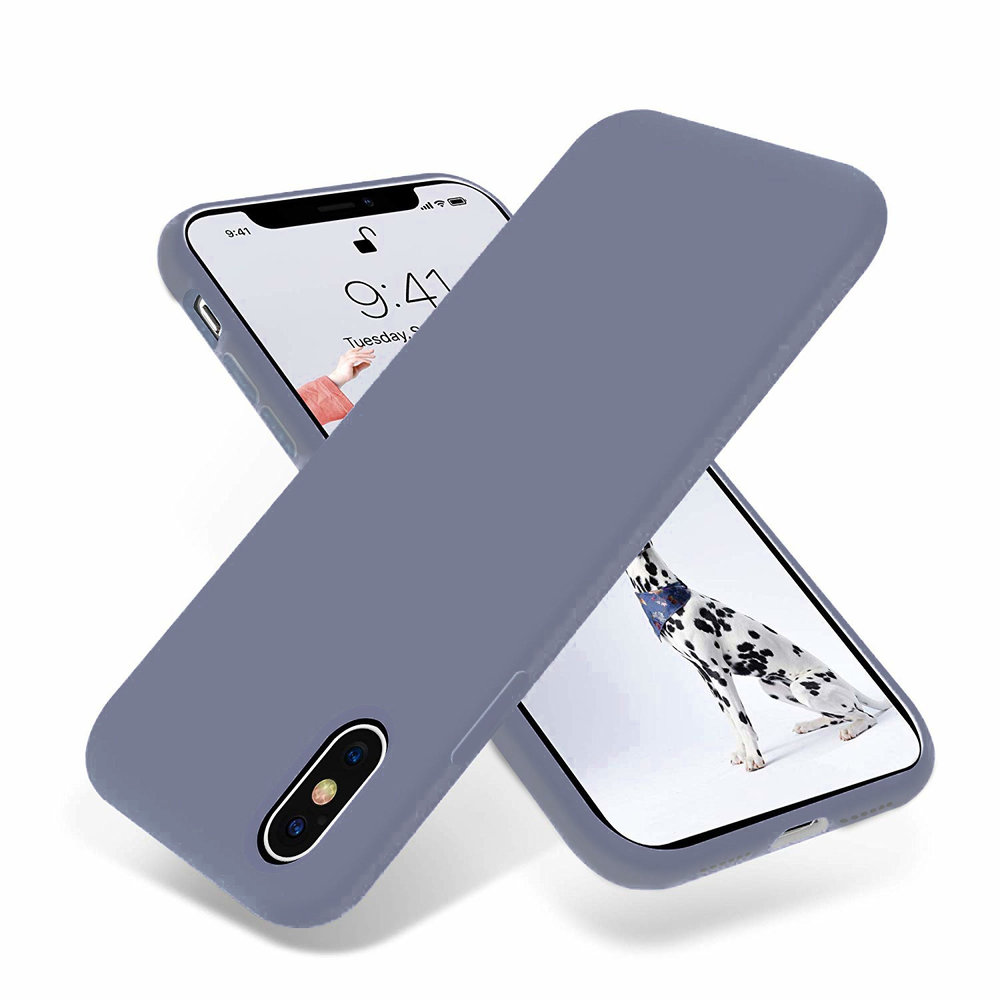 ShieldCase® ShieldCase iPhone X / Xs  Hülle Silikon (lavendelgrau)