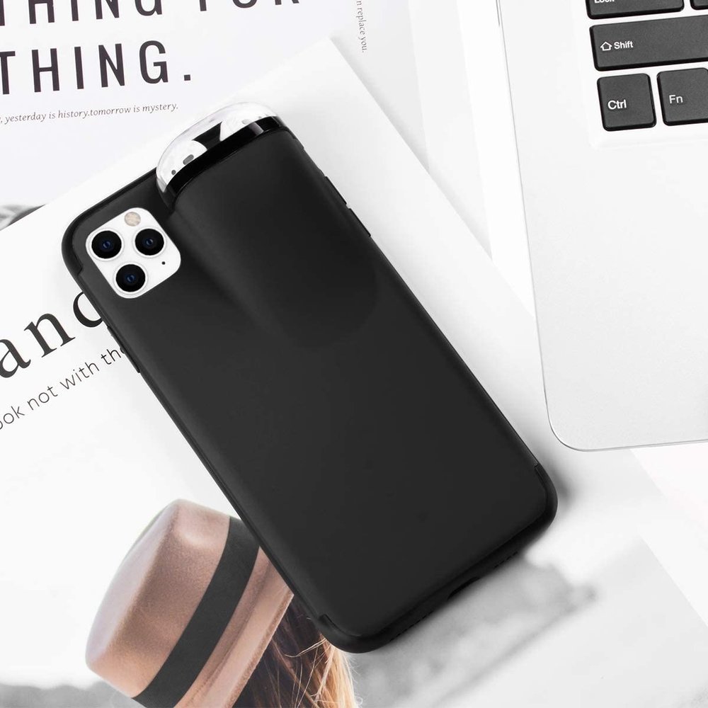 ShieldCase® Shieldcase iPhone 11 Pro Max Hülle mit Airpods Halter (schwarz) ShieldCase® Shieldcase iPhone 11 Pro Max Hülle mit Airpods Halter (schwarz)