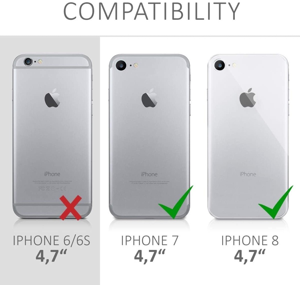 ShieldCase® Shieldcase Silikonhülle mit Kameraschutz iPhone 7/8 (lavendelgrau)