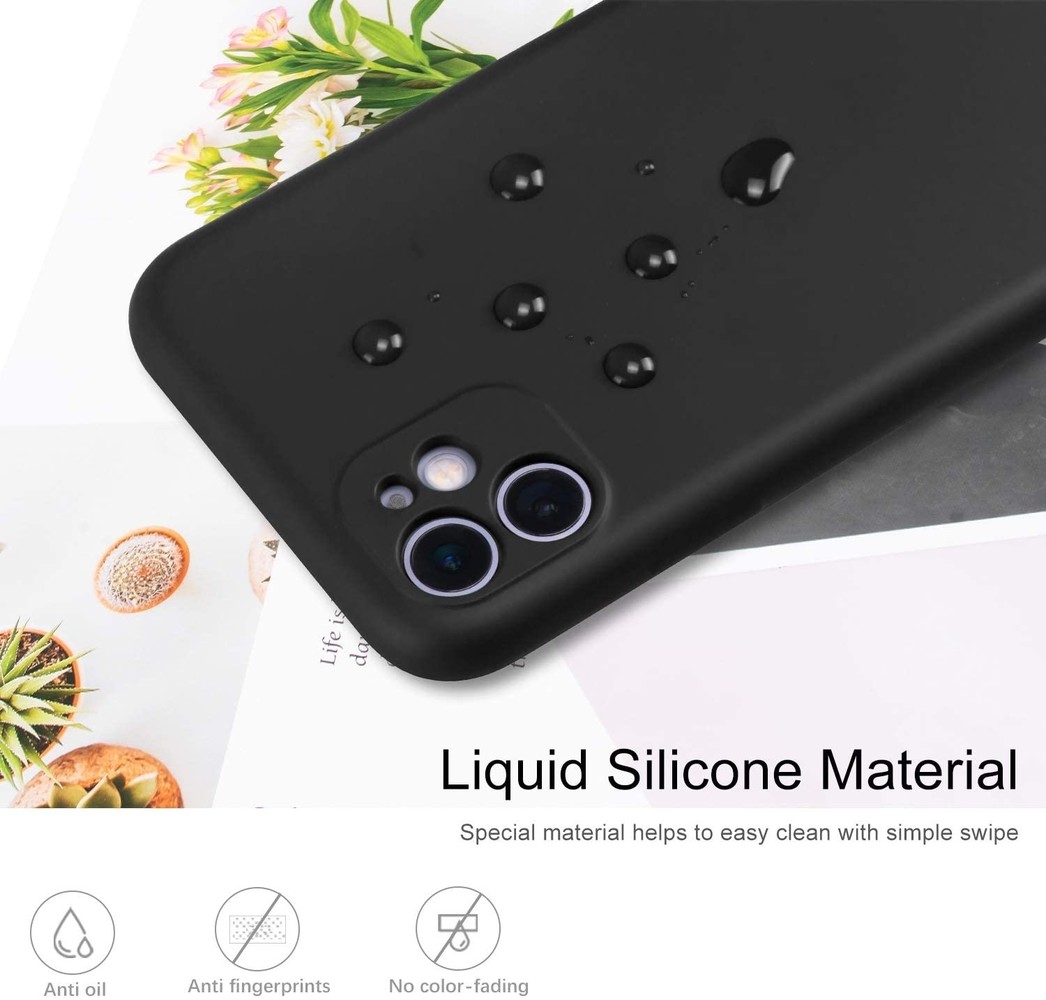 ShieldCase® Shieldcase Silikonhülle mit Kameraschutz iPhone 11 (schwarz)