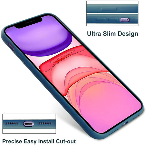ShieldCase® Shieldcase Silikonhülle mit Kameraschutz iPhone 11 (blau)