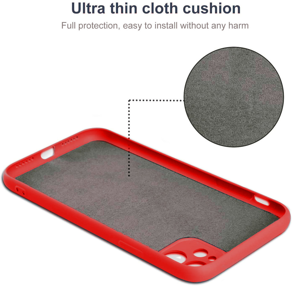 ShieldCase® Shieldcase Silikonhülle mit Kameraschutz iPhone 11 (rot)