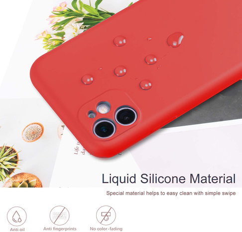 ShieldCase® Shieldcase Silikonhülle mit Kameraschutz iPhone 11 (rot)