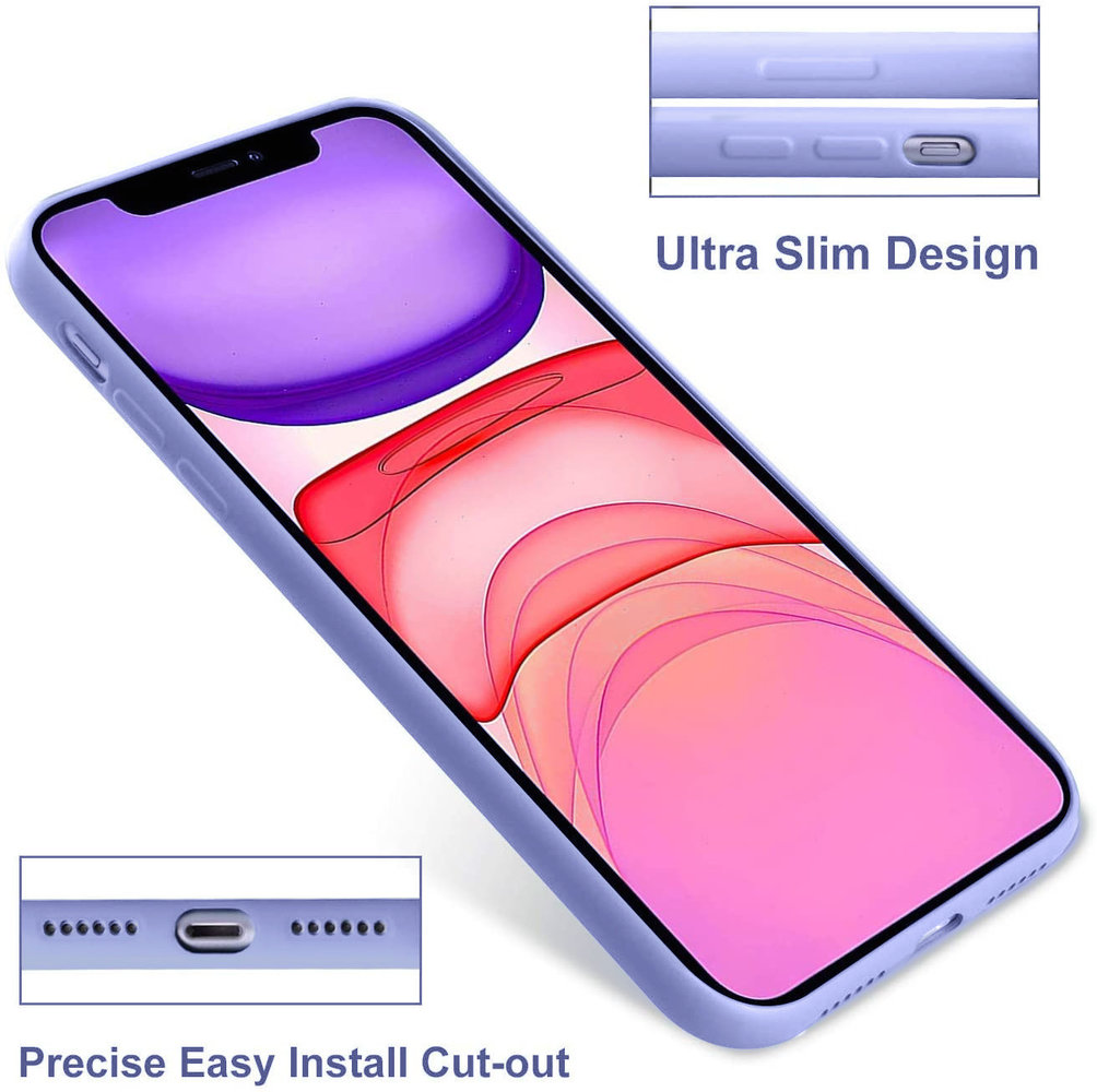 ShieldCase® Shieldcase Silikonhülle mit Kameraschutz iPhone 11 (lila)