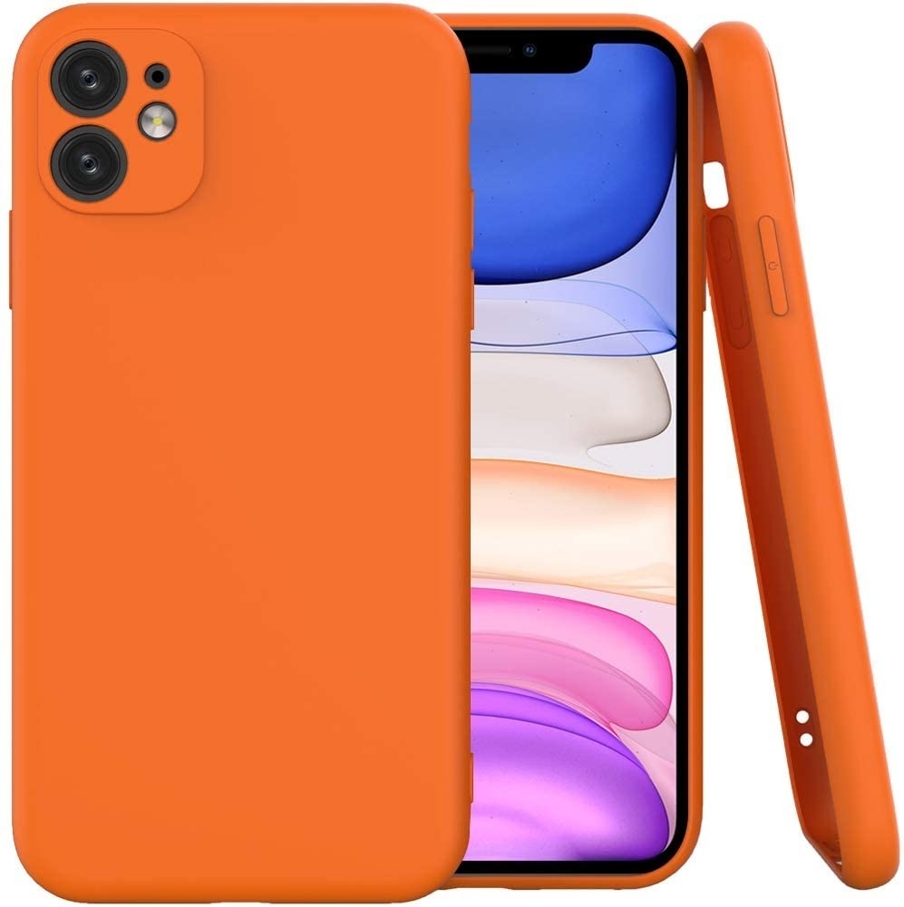iPhone 11 Pro Silikon Hülle mit Kameraschutz (orange) 
