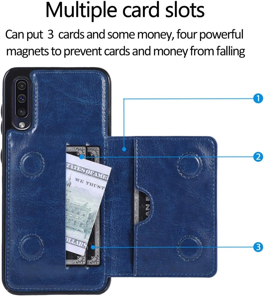 ShieldCase® ShieldCase Samsung Galaxy A50 Wallet Case (blau) ShieldCase® ShieldCase Samsung Galaxy A50 Wallet Case (blau)