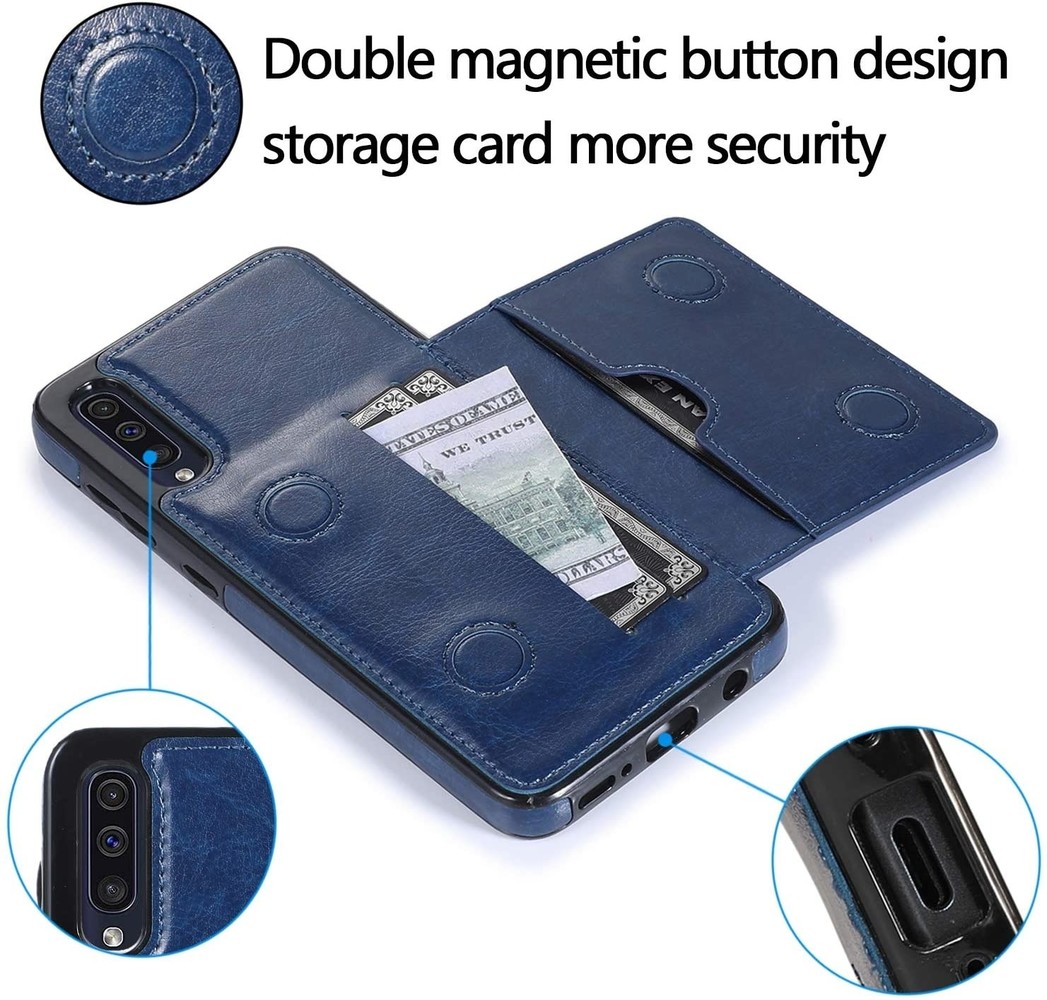 ShieldCase® ShieldCase Samsung Galaxy A50 Wallet Case (blau) ShieldCase® ShieldCase Samsung Galaxy A50 Wallet Case (blau)