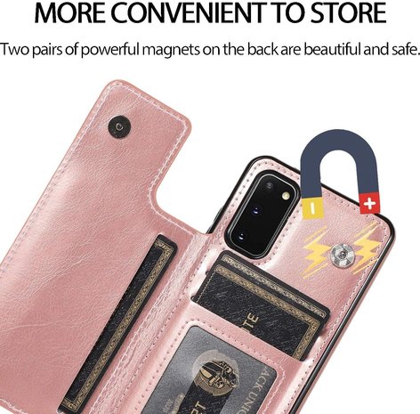 ShieldCase® ShieldCase Samsung Galaxy S20 Wallet Case (rosa) ShieldCase® ShieldCase Samsung Galaxy S20 Wallet Case (rosa)