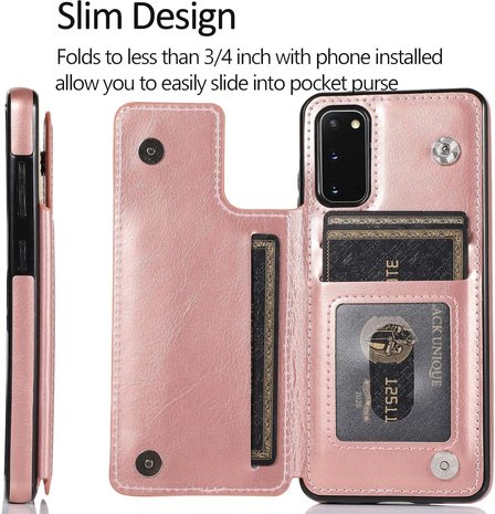 ShieldCase® ShieldCase Samsung Galaxy S20 Wallet Case (rosa) ShieldCase® ShieldCase Samsung Galaxy S20 Wallet Case (rosa)