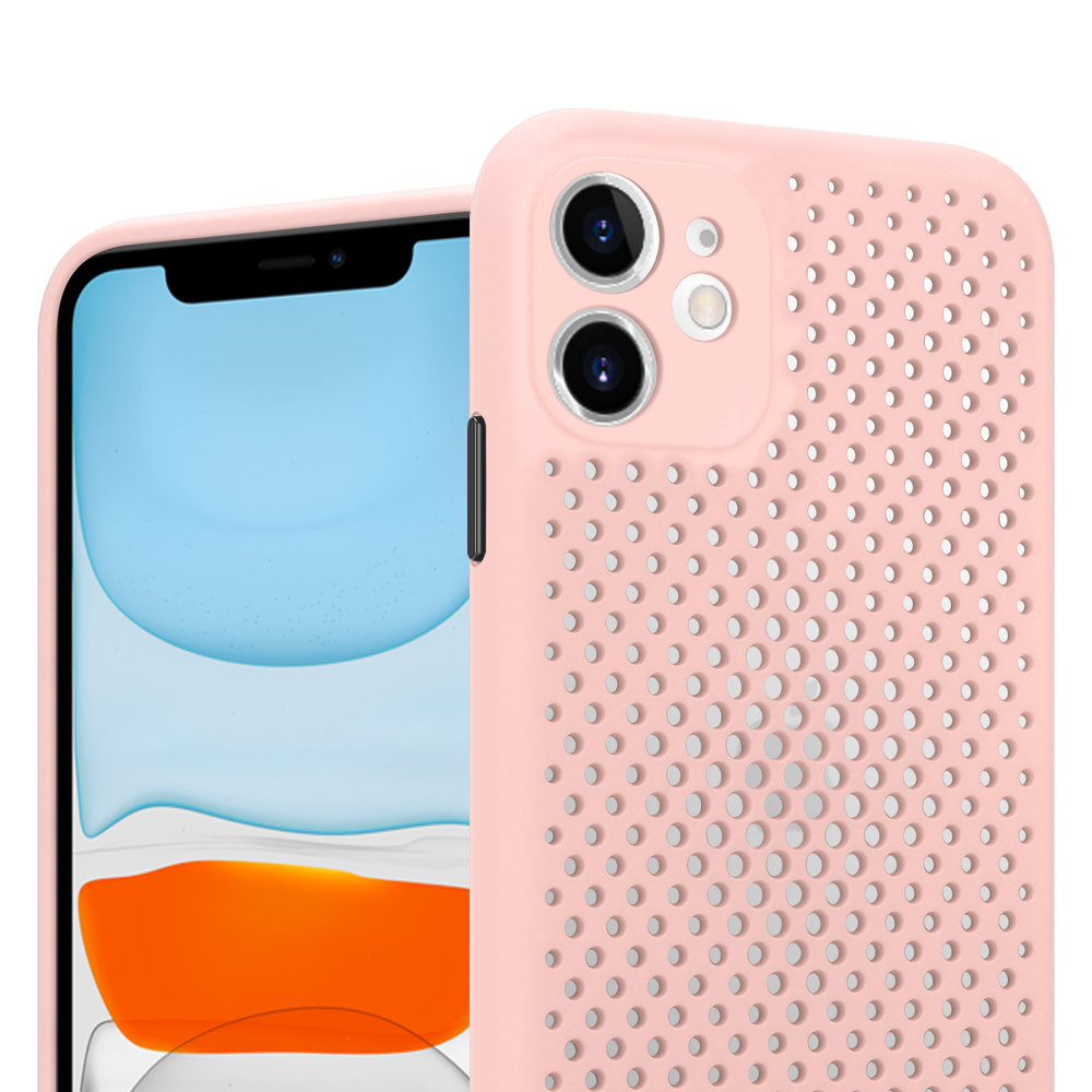 ShieldCase® Shieldcase Silikonhülle mit Löchern für iPhone 11 (rosa)