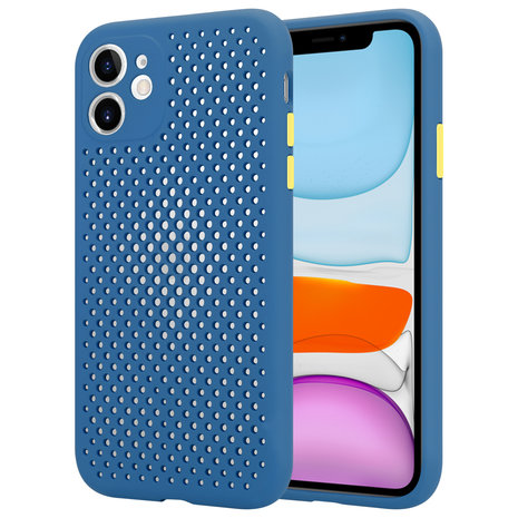 ShieldCase® Shieldcase Silikonhülle mit Löchern für iPhone 11 (dunkelblau)