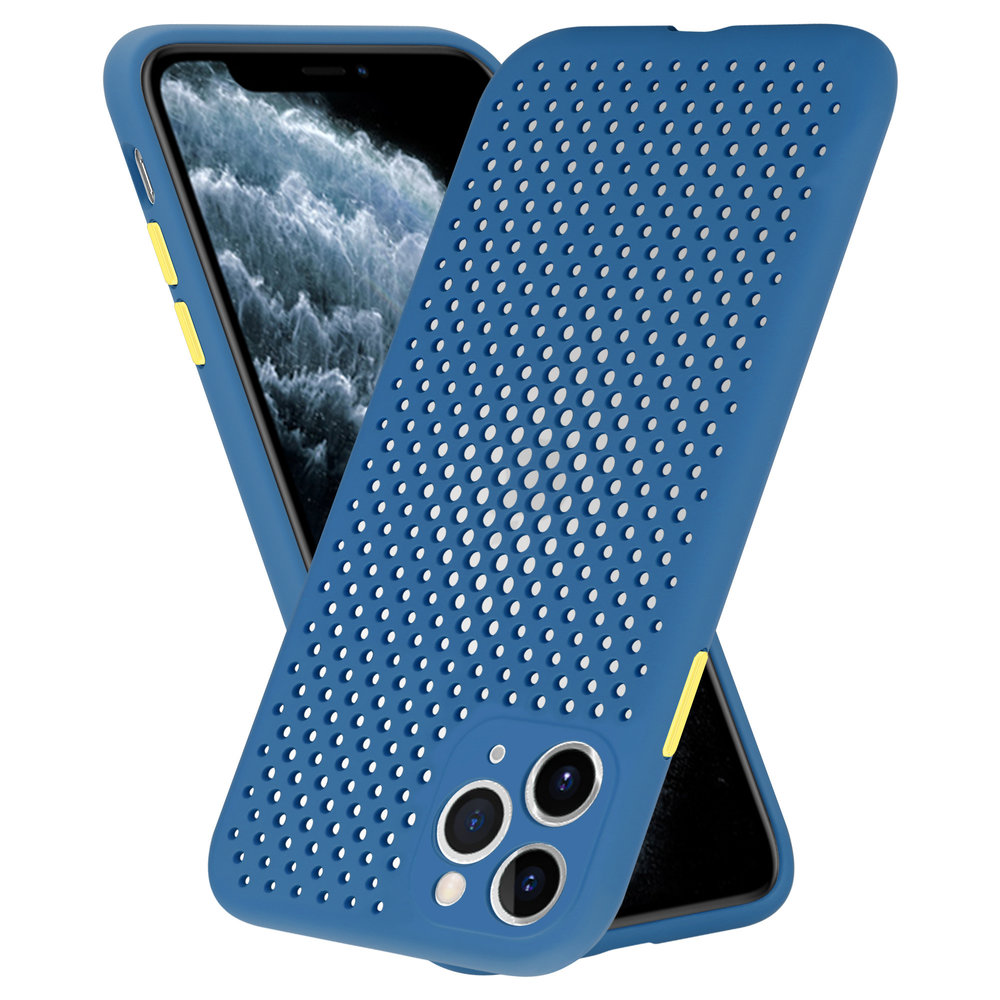 ShieldCase® Shieldcase Silikonhülle mit Löchern für iPhone 11 Pro (dunkelblau)