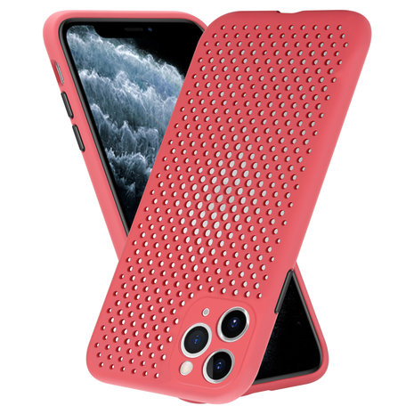 ShieldCase® Shieldcase Silikonhülle mit Löchern für iPhone 11 Pro (rot)