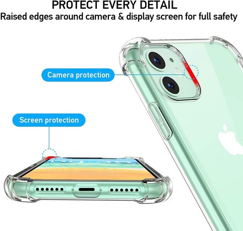 ShieldCase® ShieldCase Stoßfeste Hülle iPhone 11 (transparent)