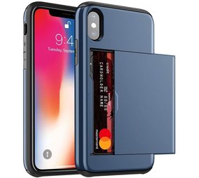 ShieldCase® Kartenetui mit Schieber iPhone X / Xs (blau)