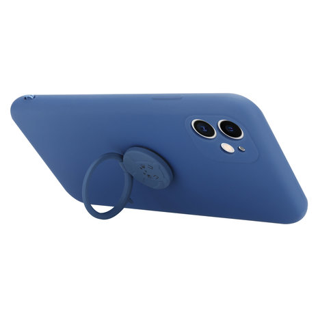 ShieldCase® Shieldcase iPhone 11 Silikon Hülle mit Ring (blau)