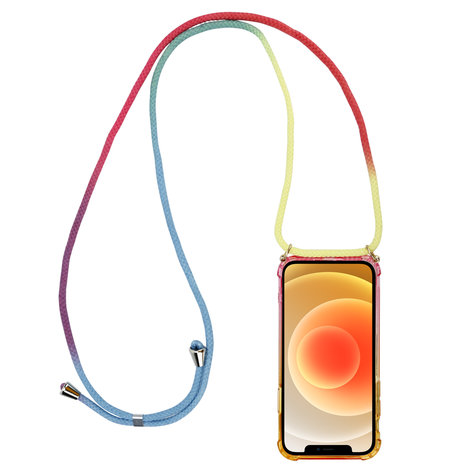 ShieldCase® ShieldCase Handyhülle iPhone 11 mit Band (gelb / rosa)