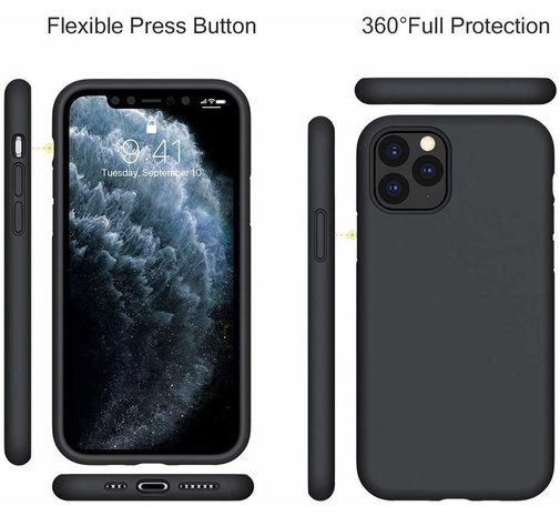 ShieldCase® ShieldCase iPhone 12 Pro Max Silikon Case (schwarz) ShieldCase® ShieldCase iPhone 12 Pro Max Silikon Case (schwarz)