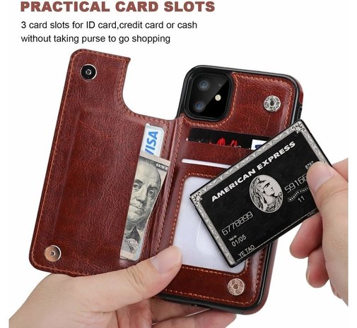 ShieldCase® ShieldCase iPhone 12 Wallet Case (braun) ShieldCase® ShieldCase iPhone 12 Wallet Case (braun)