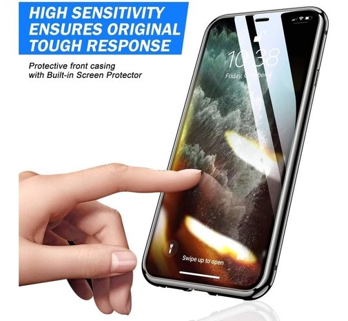 ShieldCase® ShieldCase Magnet Hülle mit Glasplatte iPhone 12 Pro Max