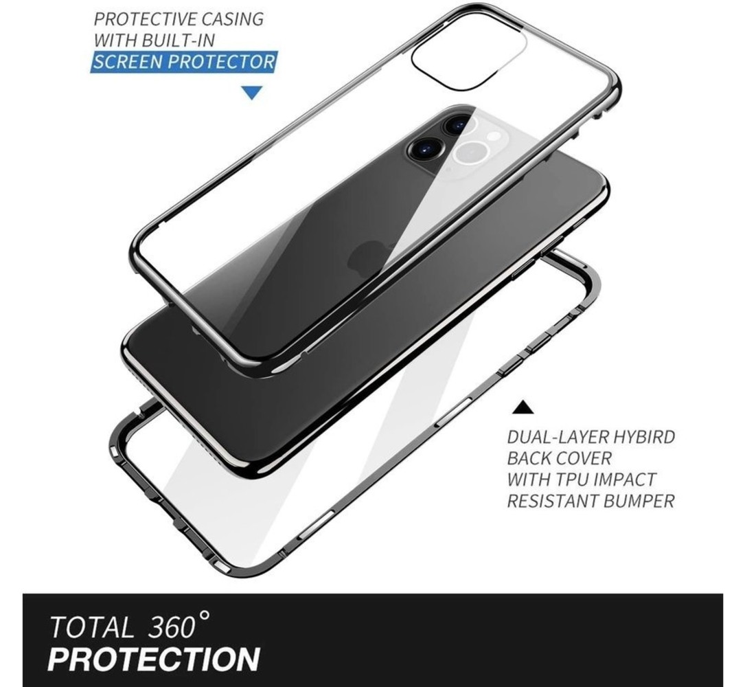 ShieldCase® ShieldCase Magnet Hülle mit Glasplatte iPhone 12 Pro Max