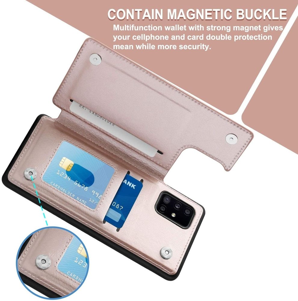 ShieldCase® ShieldCase Samsung Galaxy A51 Wallet Case (rosa) ShieldCase® ShieldCase Samsung Galaxy A51 Wallet Case (rosa)