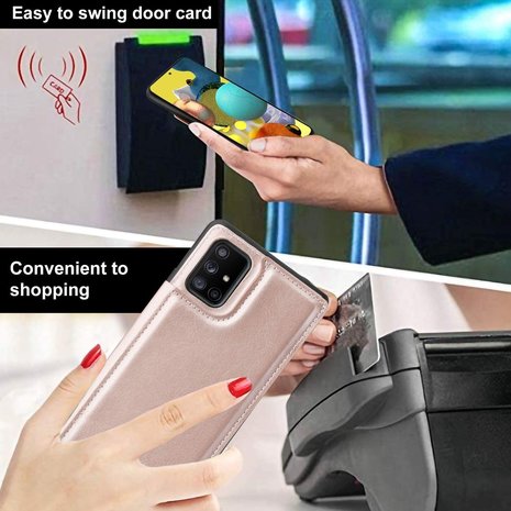 ShieldCase® ShieldCase Samsung Galaxy A51 Wallet Case (rosa) ShieldCase® ShieldCase Samsung Galaxy A51 Wallet Case (rosa)